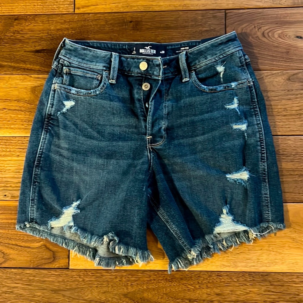 NEW HOLLISTER, high-rise, classic stretch, jean shorts, size 28 (7)